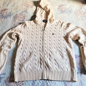 Ladies Ralph Lauren Zip Hoodie Cable Knit Sweater